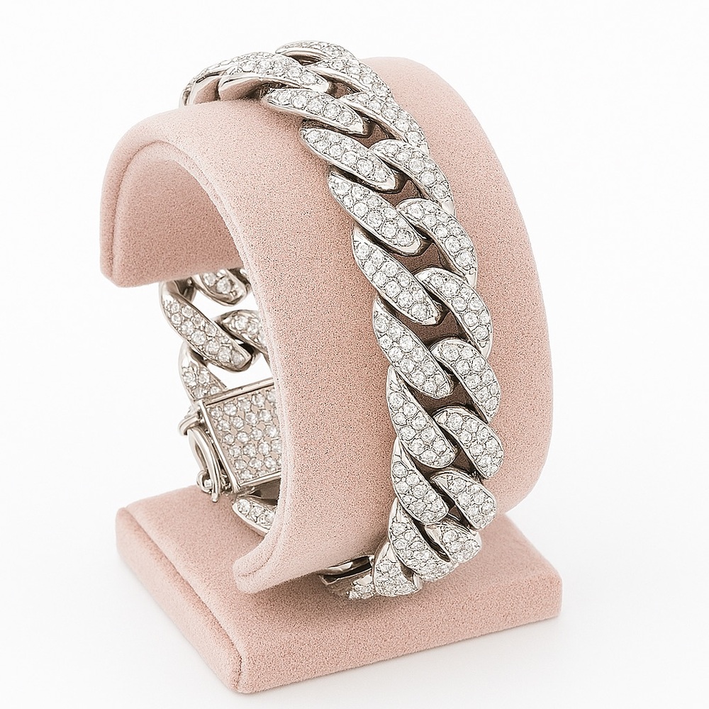 Hip Hop Bling Cuban Link Bracelet for Men and Women